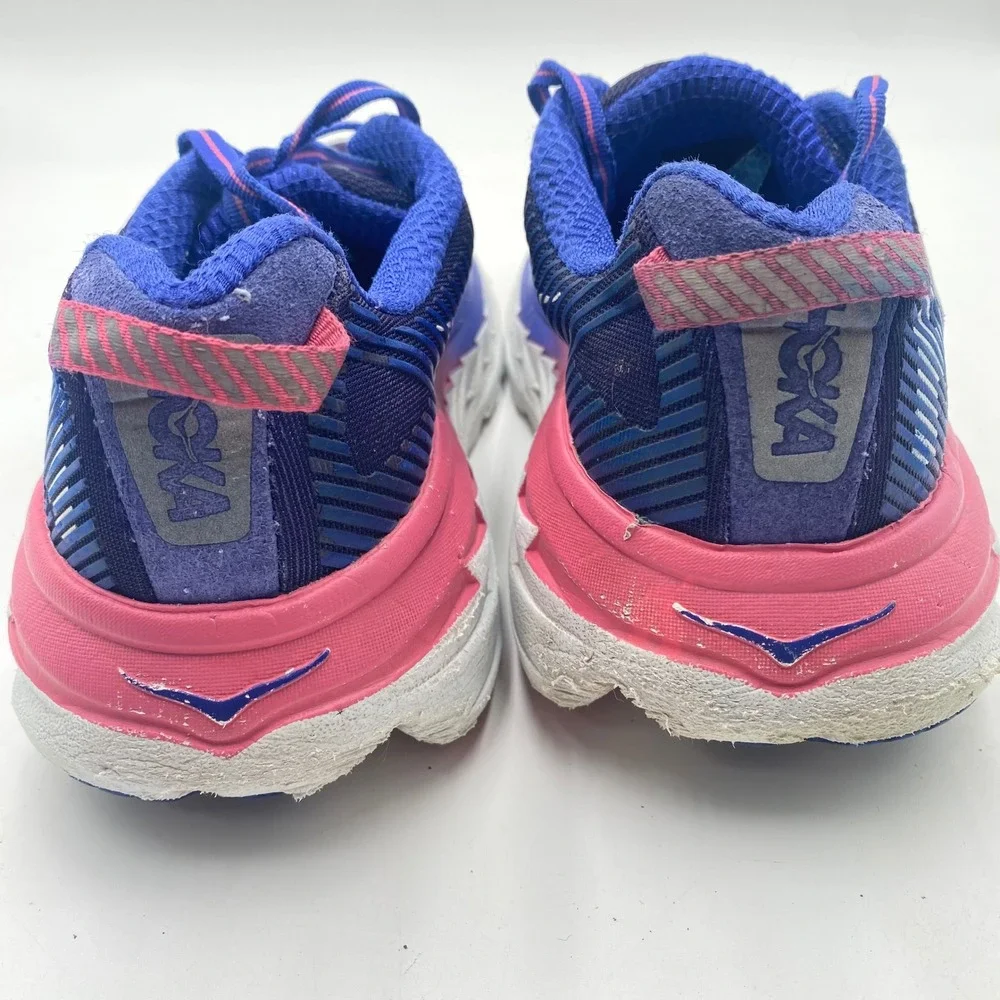 Hoka One One Bondi 5 Running Shoes‎ Womens 8 D Wide Blue Pink 1016605 BSTW